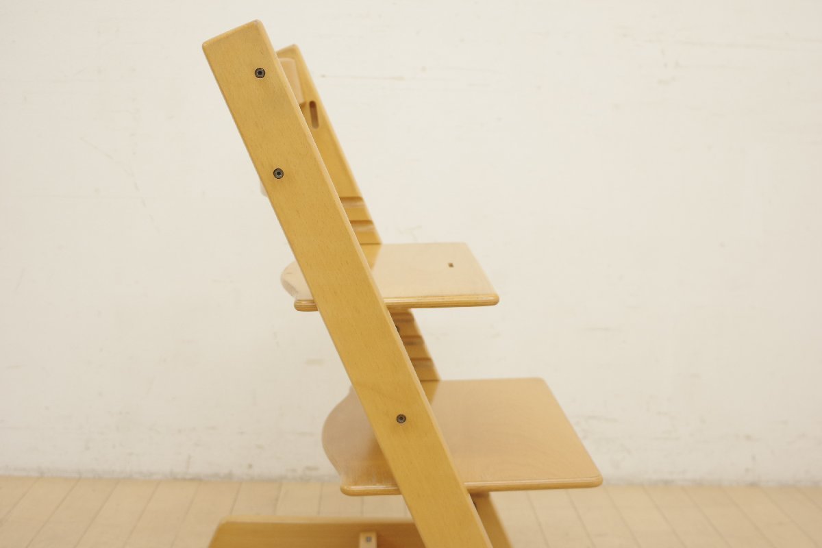 ストッケ Stokke トリップトラップ TrippTrapp ベビーチェア ハイチェア 子供椅子 シンプル 高さ調節可 食卓 学習 旧型 B_画像8