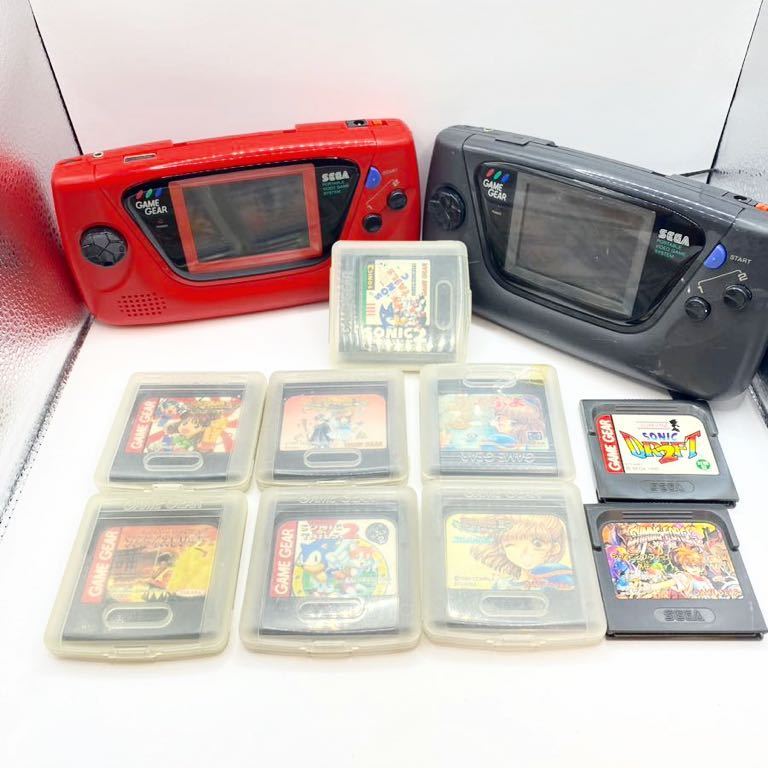 SEGA セガ GAME GEAR ゲームギア 2台 ソフト 9点セット HGG-3210