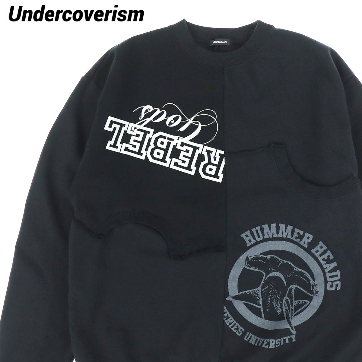 3 新品 ¥39，600【Undercoverism カスタムスウェット UI1B4801 UNDERCOVER アンダーカバーイズム 再構築 カスタム クルーネック スウェット