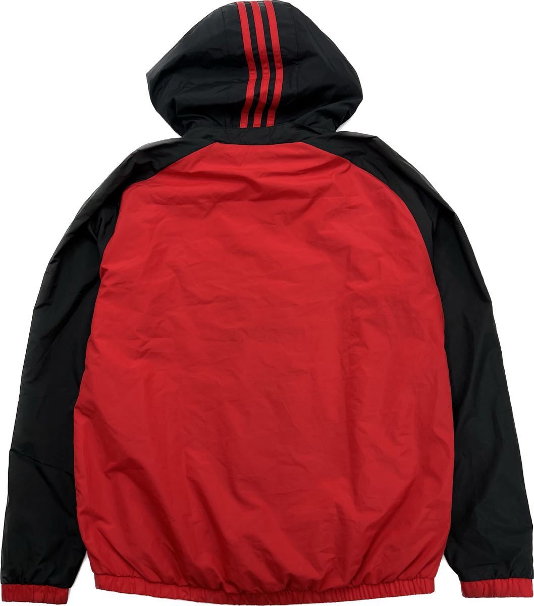 adidas * защищающий от холода подкладка * нейлон жакет нейлон Parker красный черный Kids 160 спорт тренировка популярный Adidas #FC148