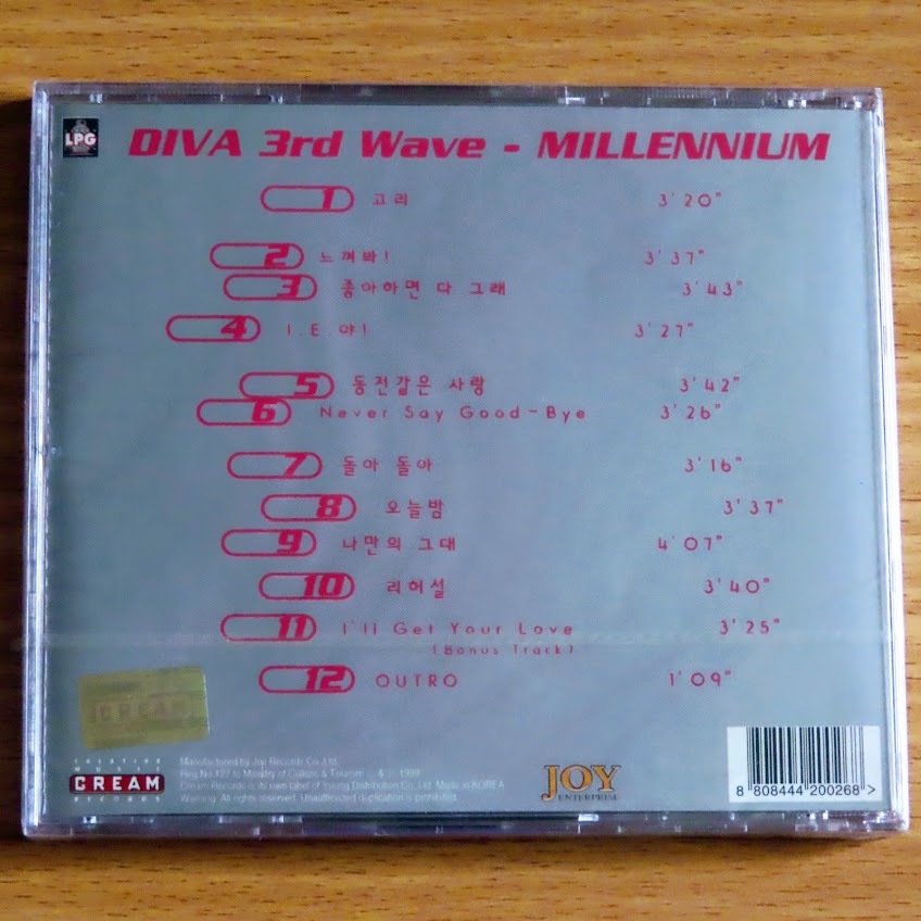 [韓国 1999] Diva ディーバ 3集 MILLENNIUM 未開封新品_画像2