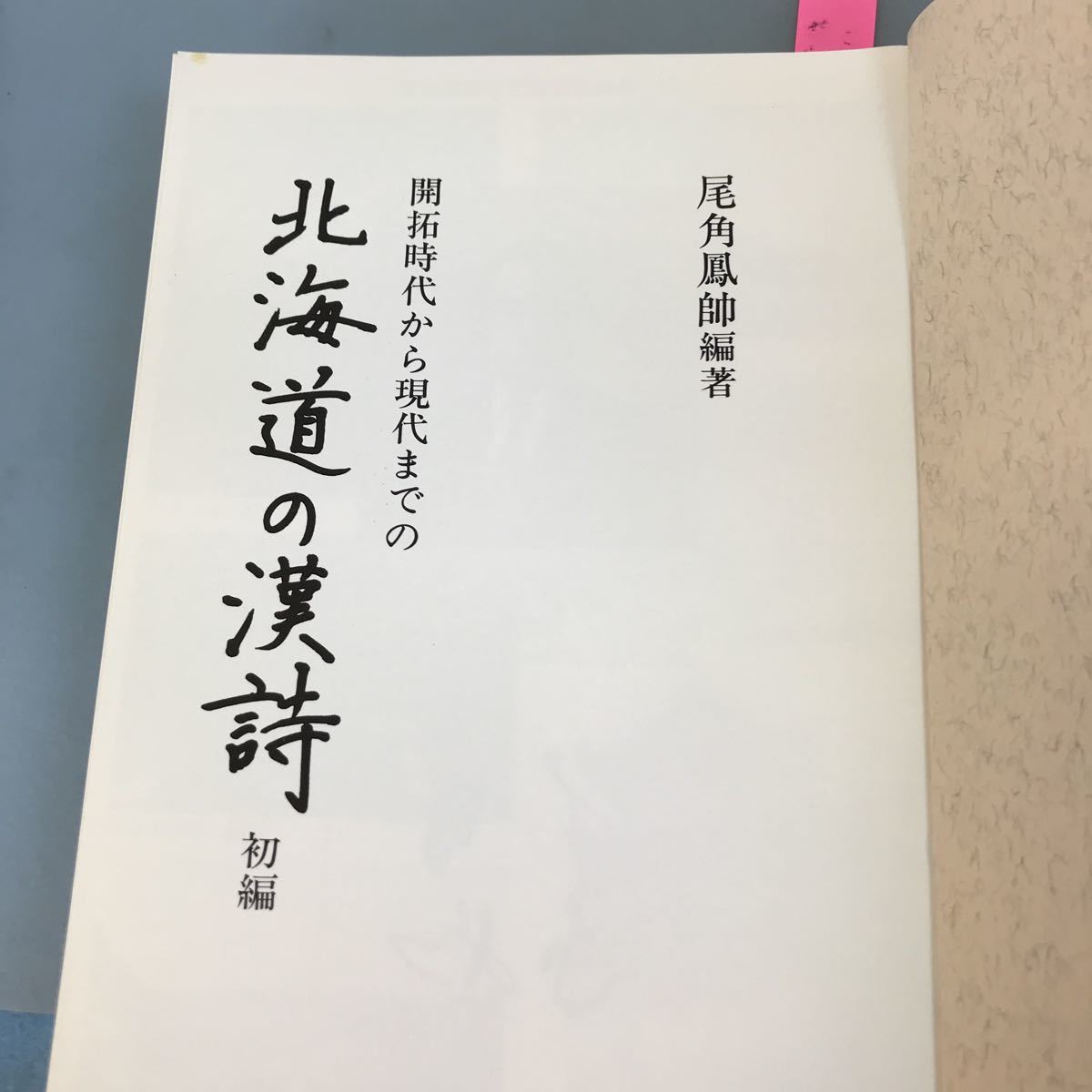 B09-133 開拓時代から現代までの 北海道の漢詩 初編 尾角鳳師 編著 藻山吟社_画像4