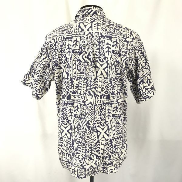 Made in USA/ハワイ/ビンテージ★Go Barefoot/ゴーベアフット★ハーフボタン/アロハシャツ【Mens size -M/紫×白】Vintage//Shirts◆BG973_画像2