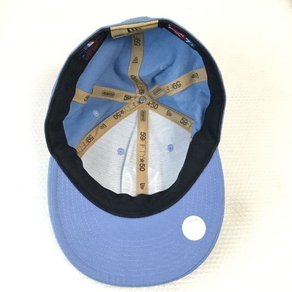 ss?/Made in USANY Yankees/ヤンキースNew Era FIFTY/キャップ7   .8cm/水色/Blue野球帽/Vintage/cap◆CB