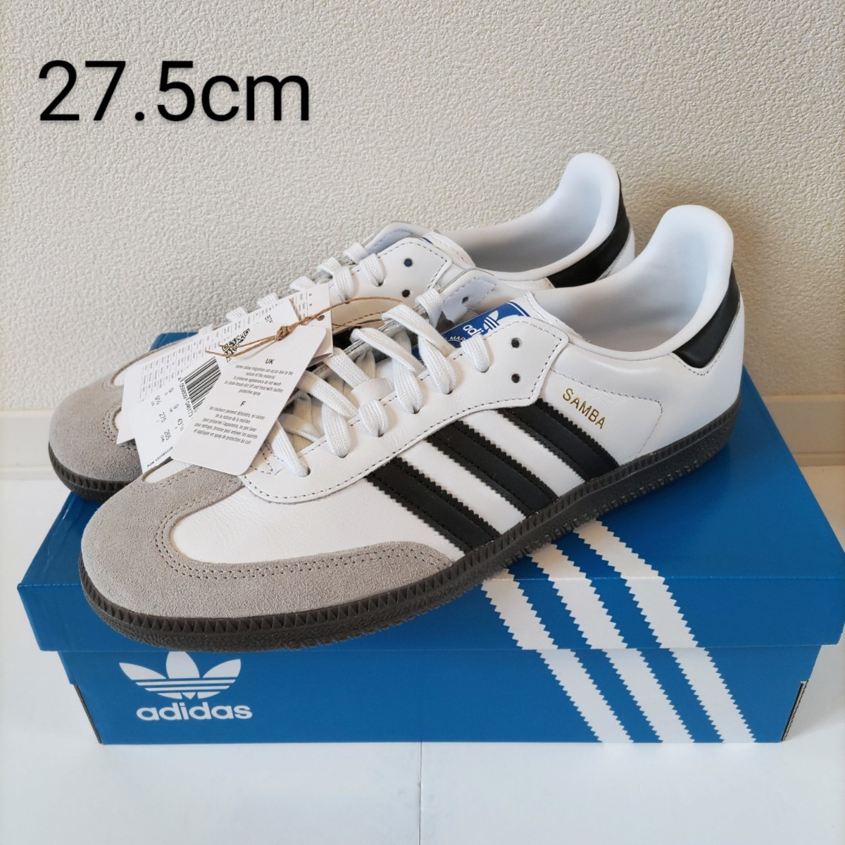 27 5cm adidas SAMBA OG アディダス サンバ 新品 B75806 ホワイト 白