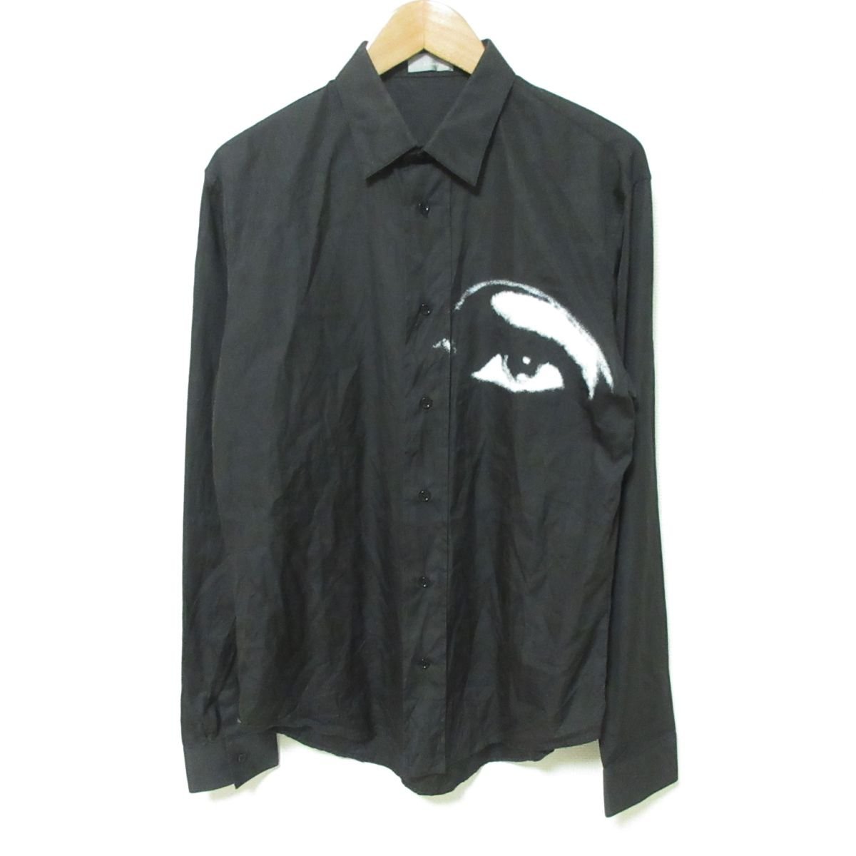 希少 美品 04AW Dior homme ディオールオム エディ期 VICTIM期 アーカイブ フューチャーアイ 長袖 シャツ 4HH1054701 サイズ40 黒 ブラックの画像1