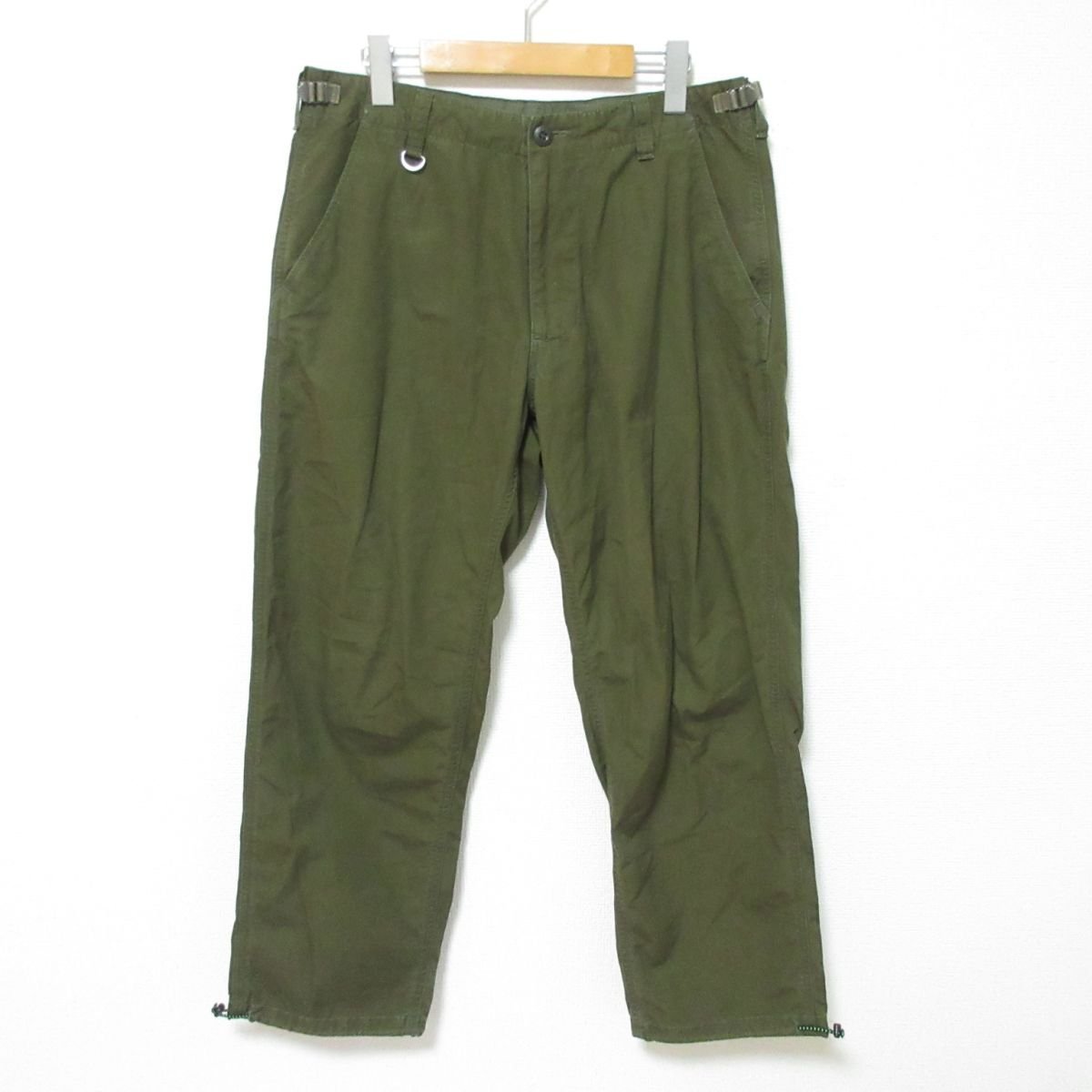 美品 SOPHNET ソフネット WIDE DRAWSTRING PANT ベルト ワイド ドローストリングパンツ SOPH-189066 サイズM カーキ 緑系_画像1