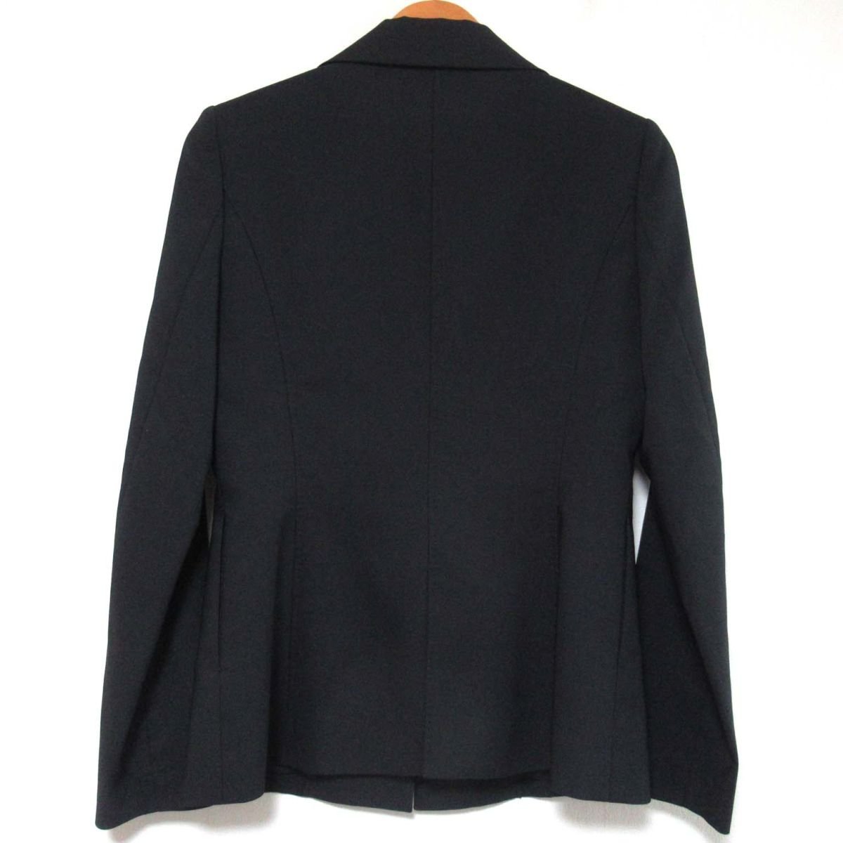  beautiful goods INDIVI Indivi tailored jacket + knee on height skirt suit setup size 38 black black C0505