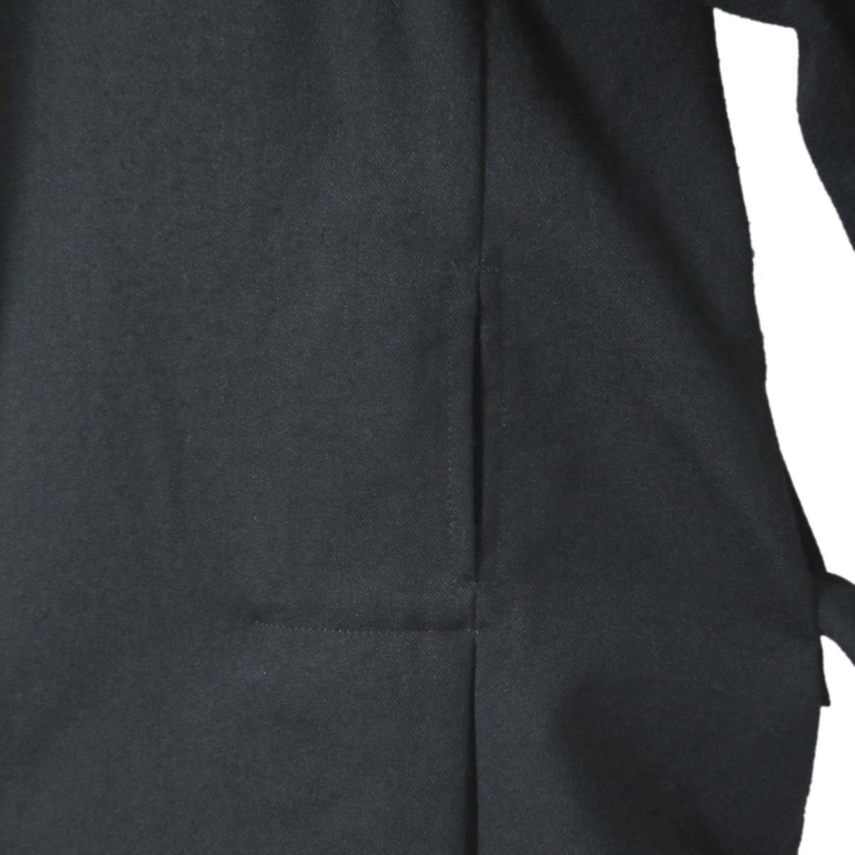 美品 18AW 132.5 ISSEY MIYAKE イッセイミヤケ ベルテッド シングル デザインジャケット ハーフコート サイズ3 ブラック C0603_画像4
