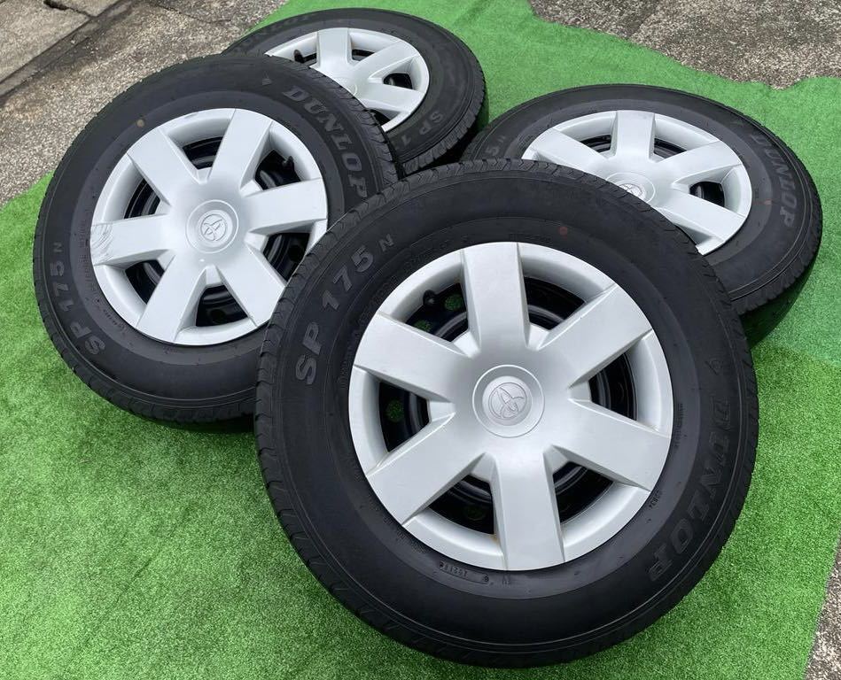 トヨタ純正 15インチ ホイール & DUNLOP 195/80R15 107/105N LT 4本セット★ 200系 ハイエース★G21_画像1