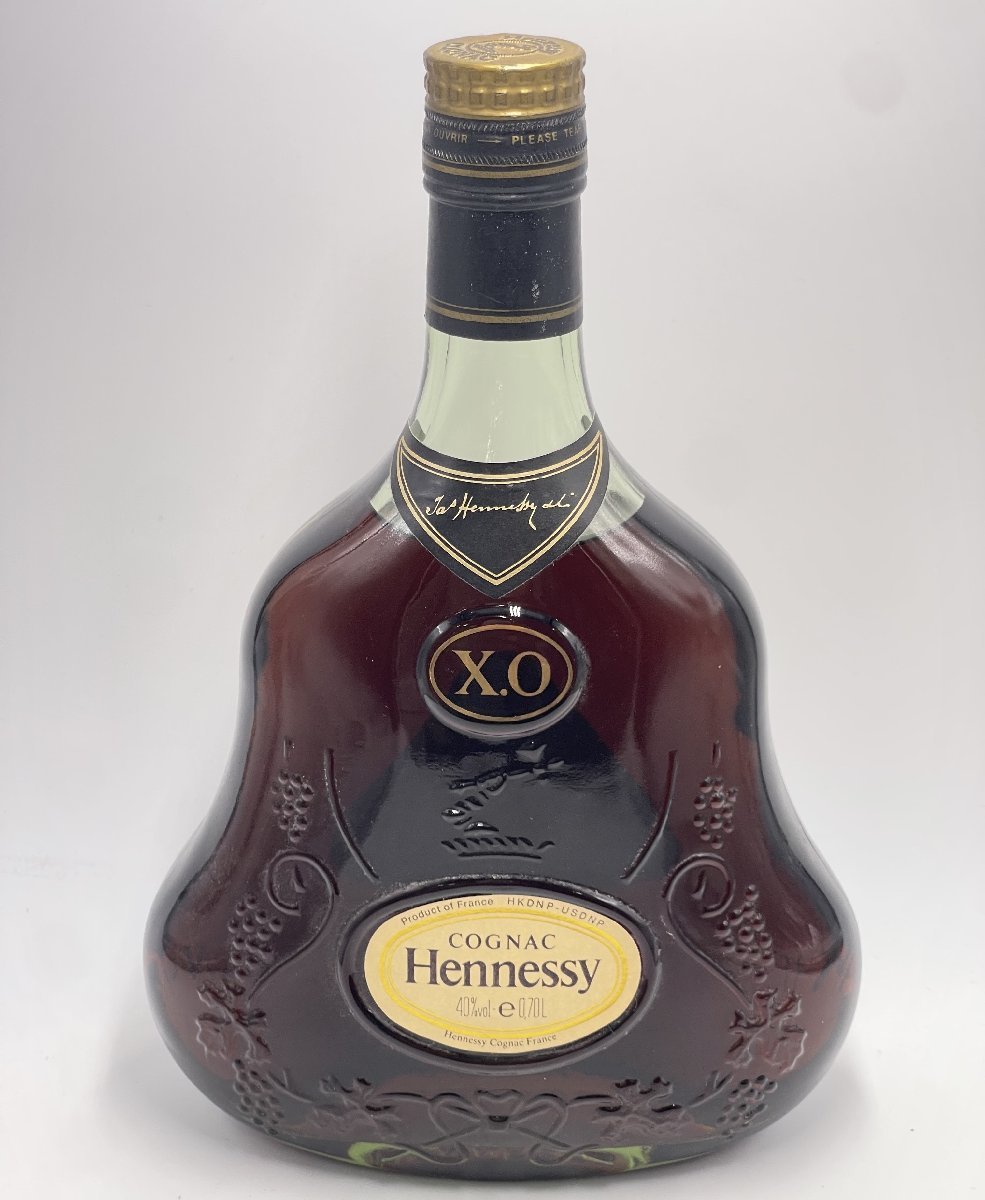 ブランデー コニャック Hennessyヘネシー xo 金キャップ 古酒 - ブランデー