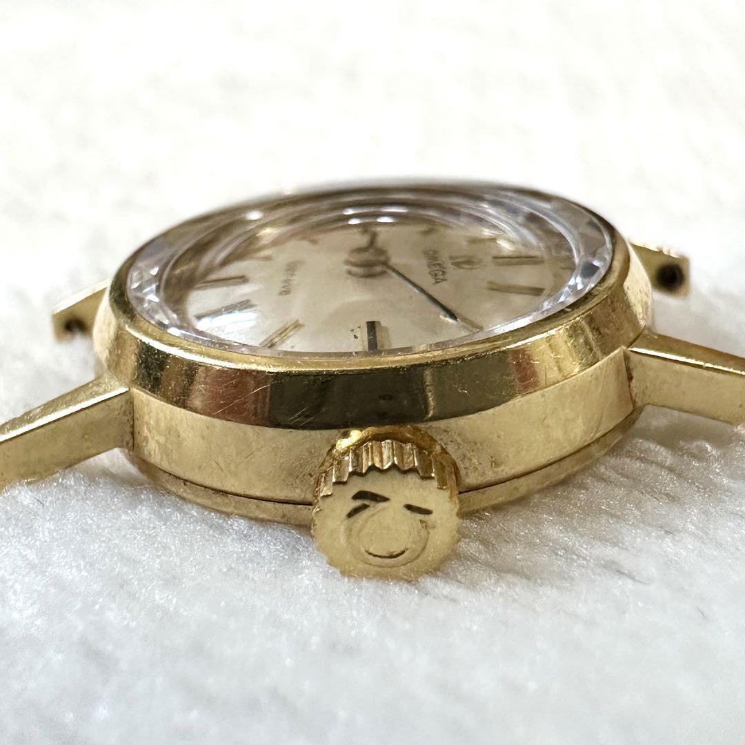 オメガ ジュネーブ 金無垢 手巻きアナログ腕時計 可動品 18k ゴールド-