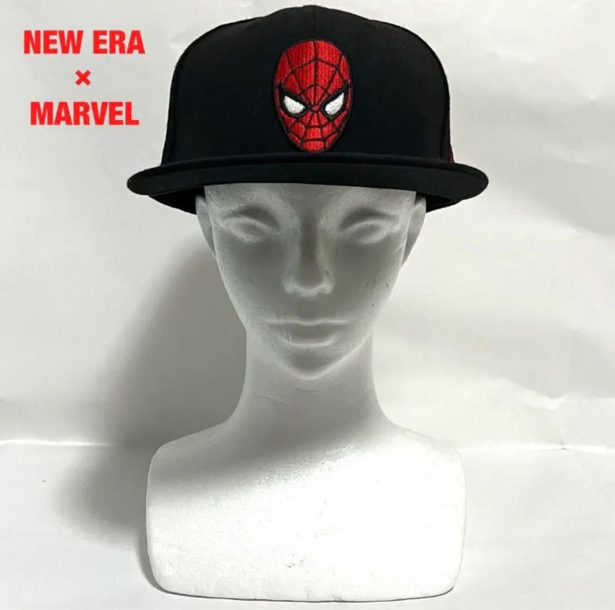 【希少】NEW ERA×MARVEL　コラボキャップ　スパイダーマン　ニューエラ　マーベル　ユニセックス　フラットバイザー　刺繍