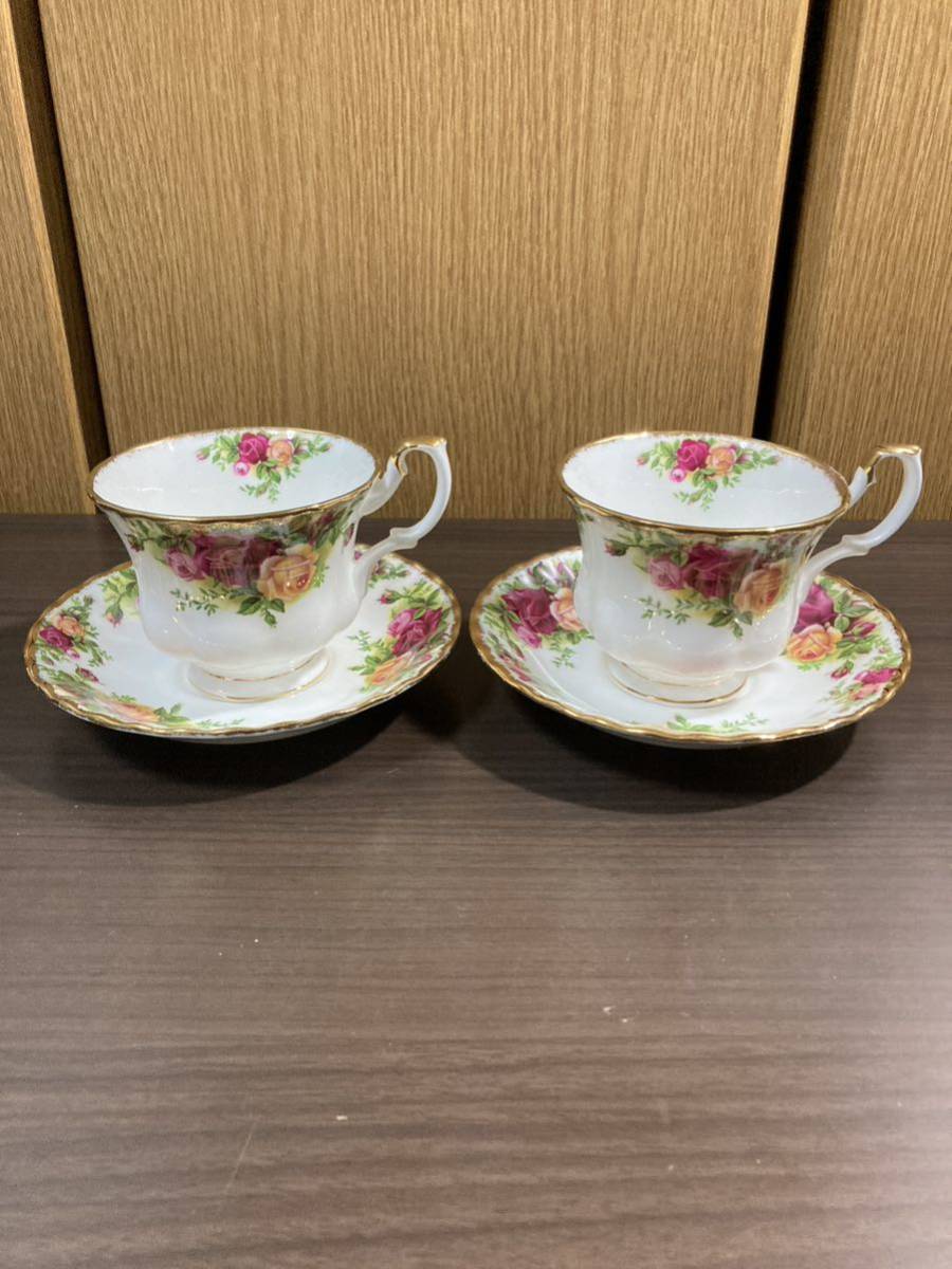 ▼ロイヤルアルバート≪オールドカントリーローズ　カップ&ソーサー　2客≫ROYAL ALBERT ローズ　薔薇　バラ