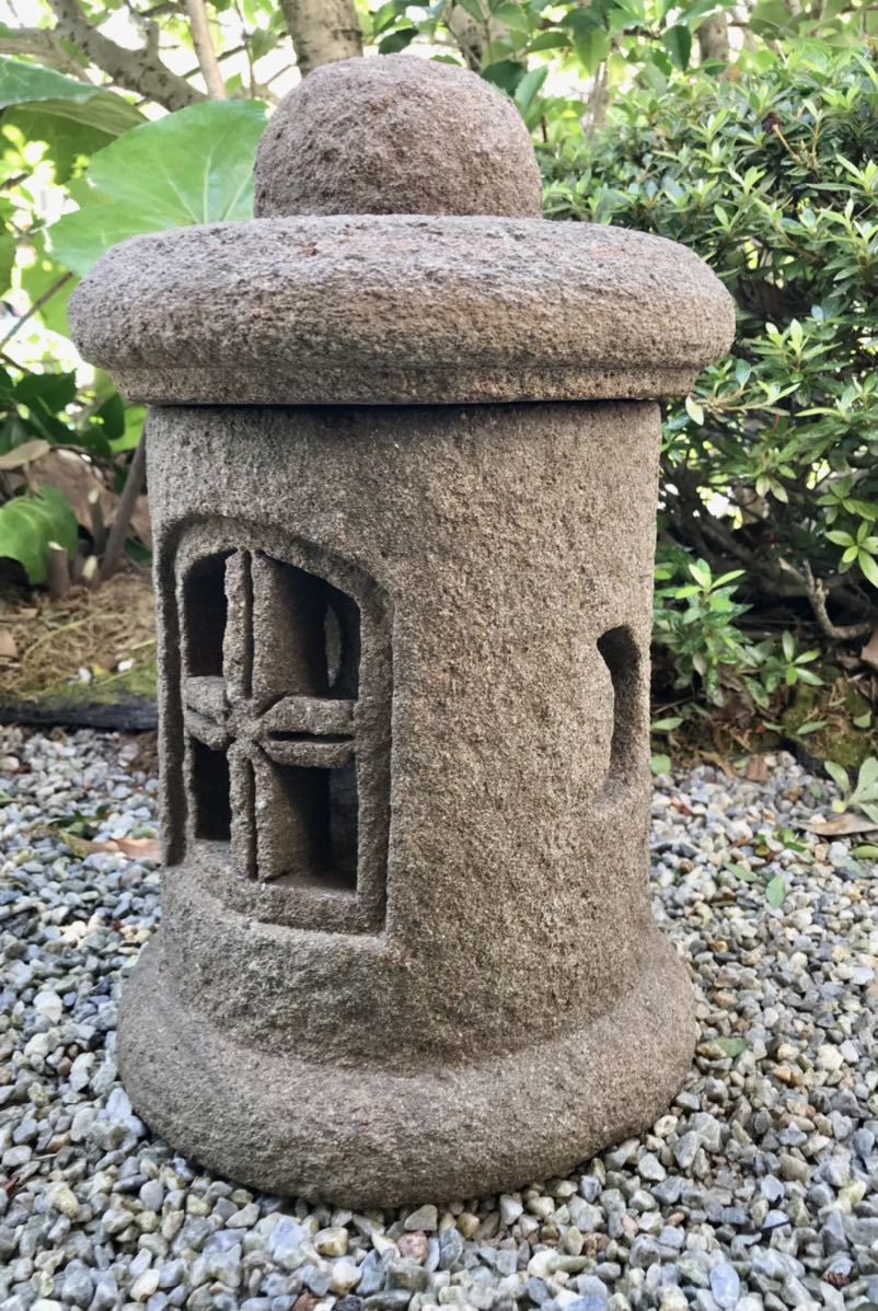 古民具建築雑貨灯篭坪庭築山オブジェ【露地石灯篭・茶庭灯篭道標灯篭