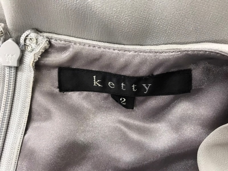 1255　レディース　【　ｋｅｔｔｙ　】シフォンフリルワンピース　　サイズ：２　色：グレー_画像9