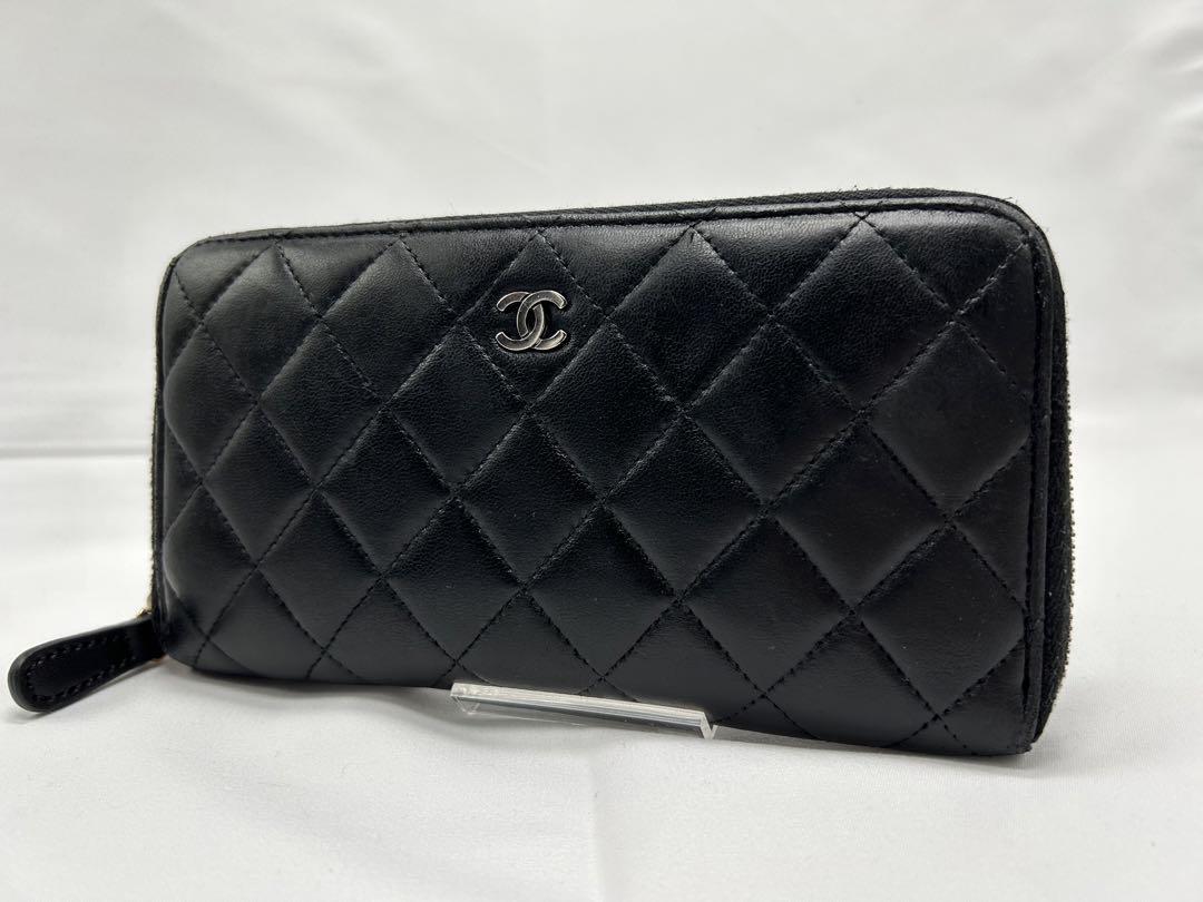 1円【美品】CHANEL シャネル マトラッセ ラウンドファスナー