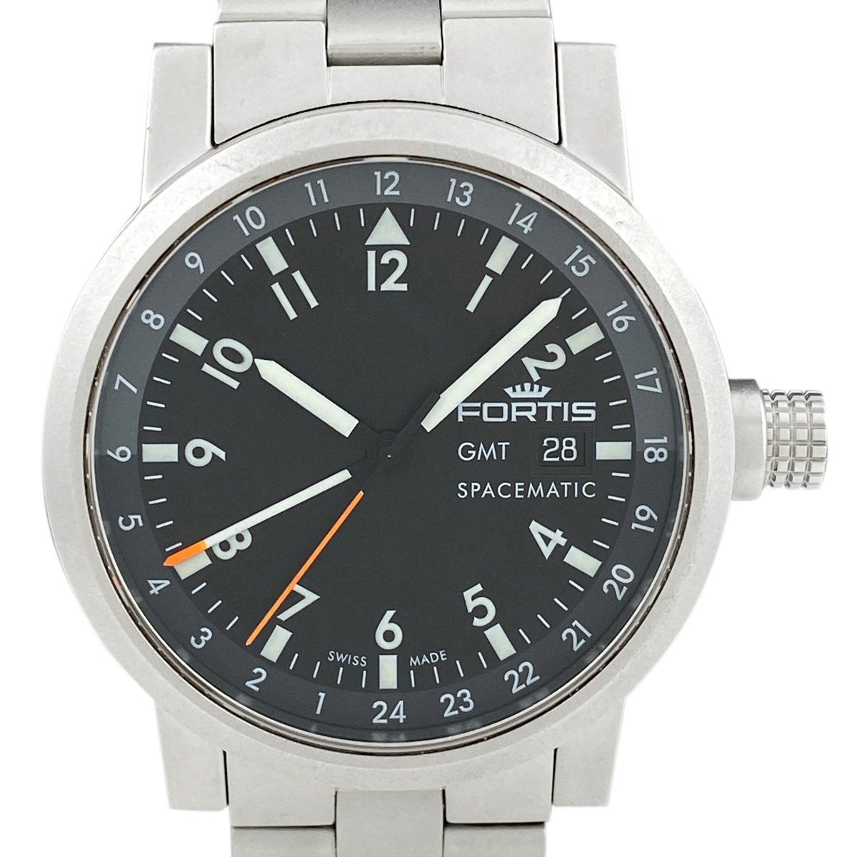 フォルティス FORTIS スペースマティック GMT 624.22.148.1 腕時計 SS