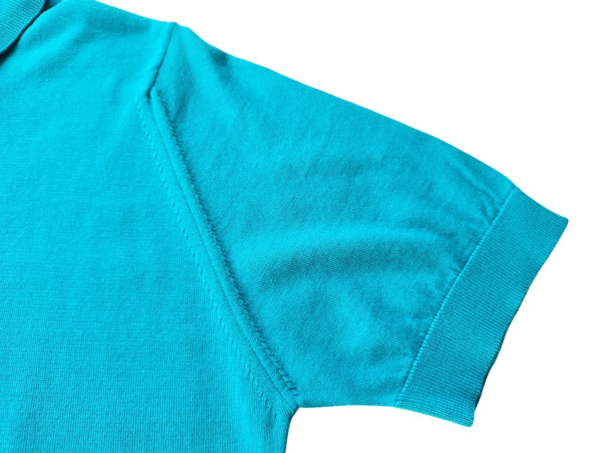 メンズ S ジョンスメドレー 最高級コットン ポロシャツ RHODES SKIPPER BLUE JOHN SMEDLEY イギリス製★_画像2