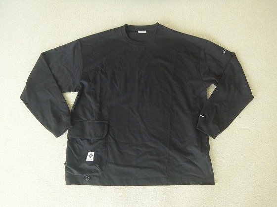 美品 希少 WEB限定 Columbia FREAKS STORE 刺繍 サイドポケット オーバーサイズ ビッグ ロングスリーブTシャツ 長袖Tシャツ 黒 XL