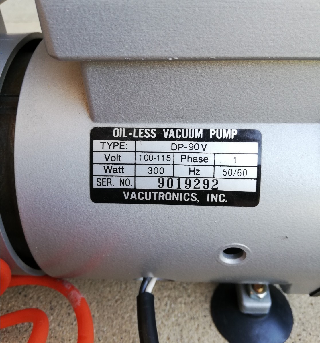 VACUTRONICS DP-90V ピストン オイルレス 真空ポンプ バキューム VACUTRONICS DP-90V ピストン オイルレス 真空ポンプ バキューム