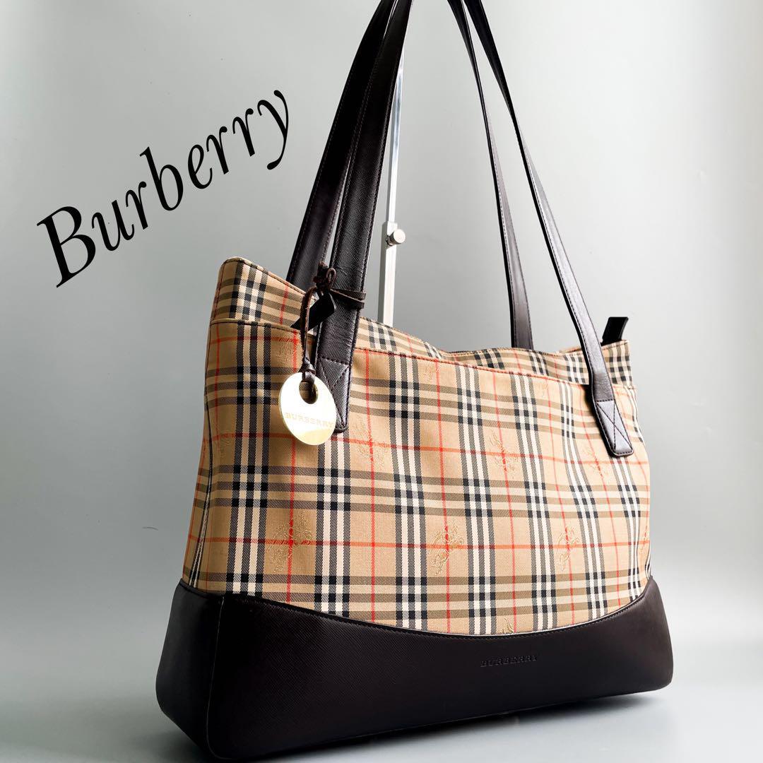 美品・人気モデル】Burberry バーバリー トートバッグ ハンドバッグ A4