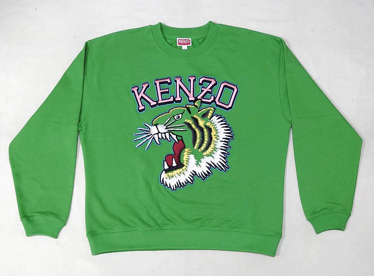 KENZO PARIS VARSITY JUNGLE タイガー スウェット ウィメンズ S Grass Green KENZO University NIGO 22aw 虎 刺繍 ケンゾー_画像3