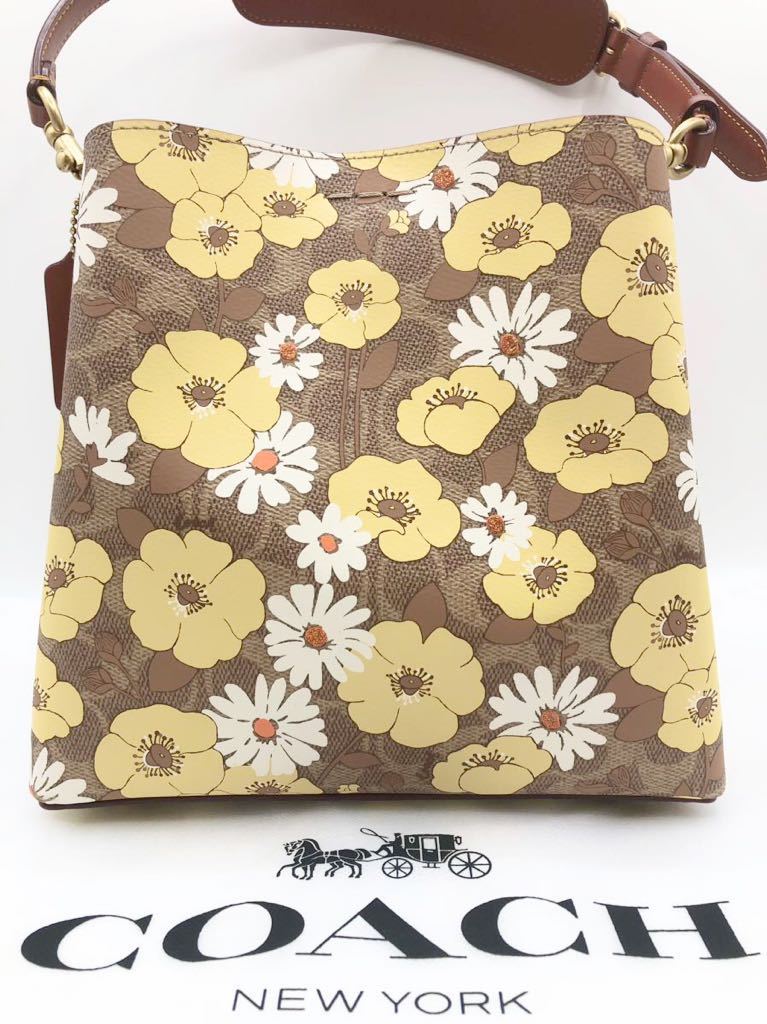 COACH☆新品】ウィロウ バケット バッグ シグネチャー☆フローラル☆花
