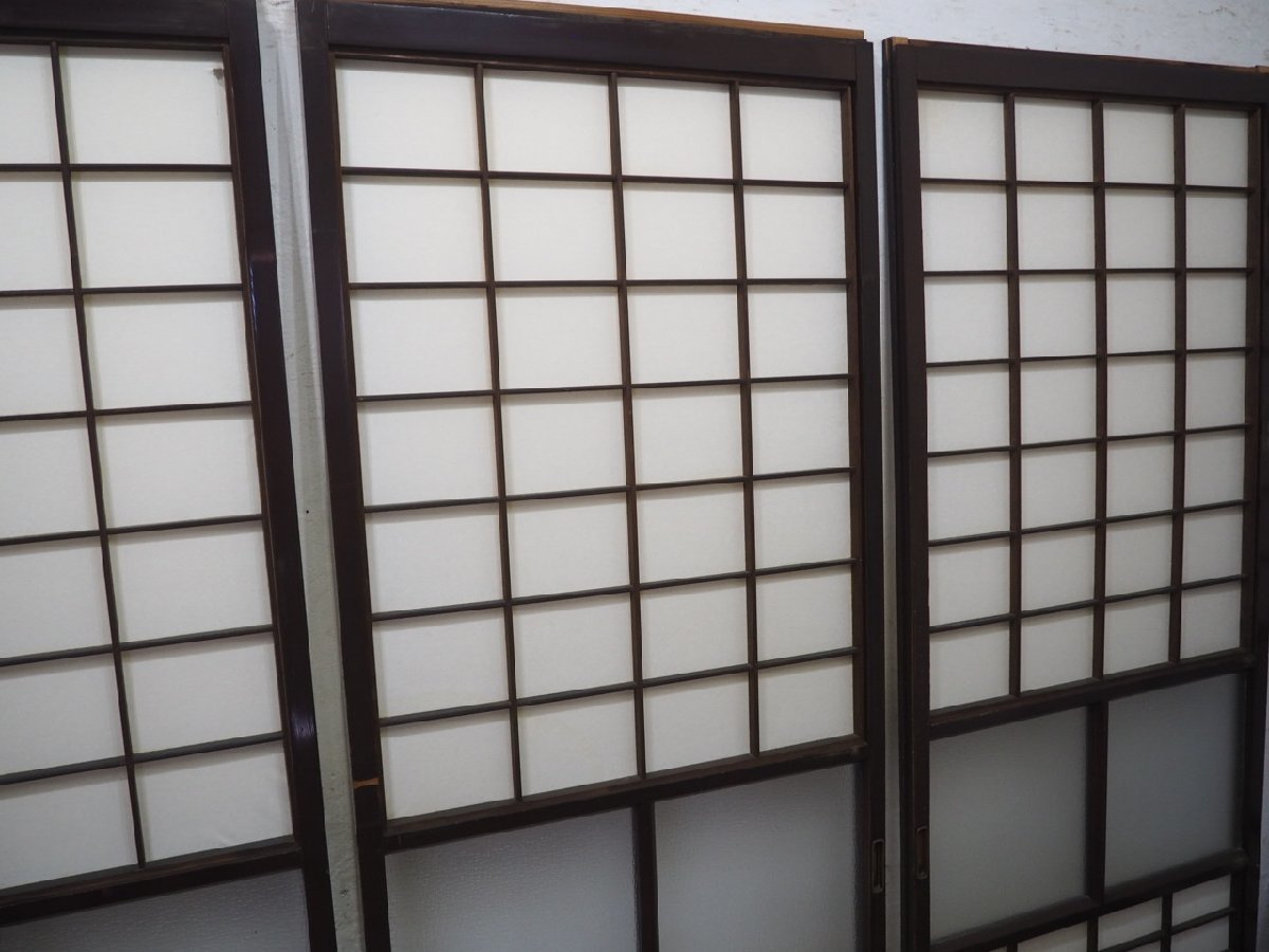 タK0805◇(2)【H177,5cm×W67cm】×4枚◇ガラス入り◇レトロな タK0805◇(2)【H177,5cm×W67cm】×4枚◇ガラス入り◇レトロな