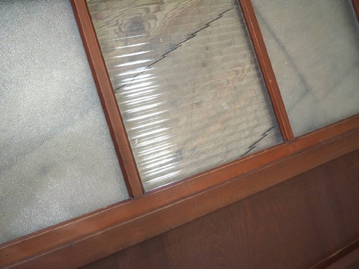 taK0353*(3)[H176,5cm×W90cm]* pretty molding glass entering * tree taste. is good old wooden sliding door * old fittings glass door wooden door retro antique L pine 