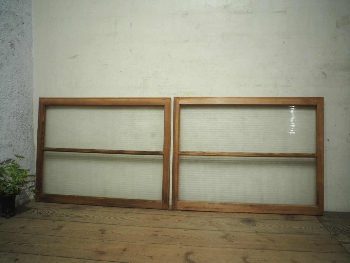 タL0322◇(2)【H69cm×W90cm】×2枚◇ビンテージ◇銀モールガラス タL0322◇(2)【H69cm×W90cm】×2枚◇ビンテージ◇銀モールガラス