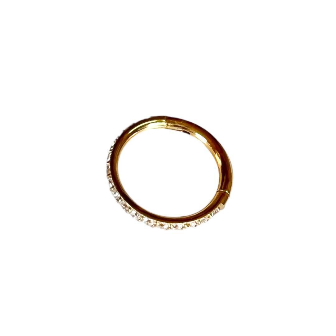  earrings body pierce 16G ring hoop metal allergy Gold stainless steel gold bp