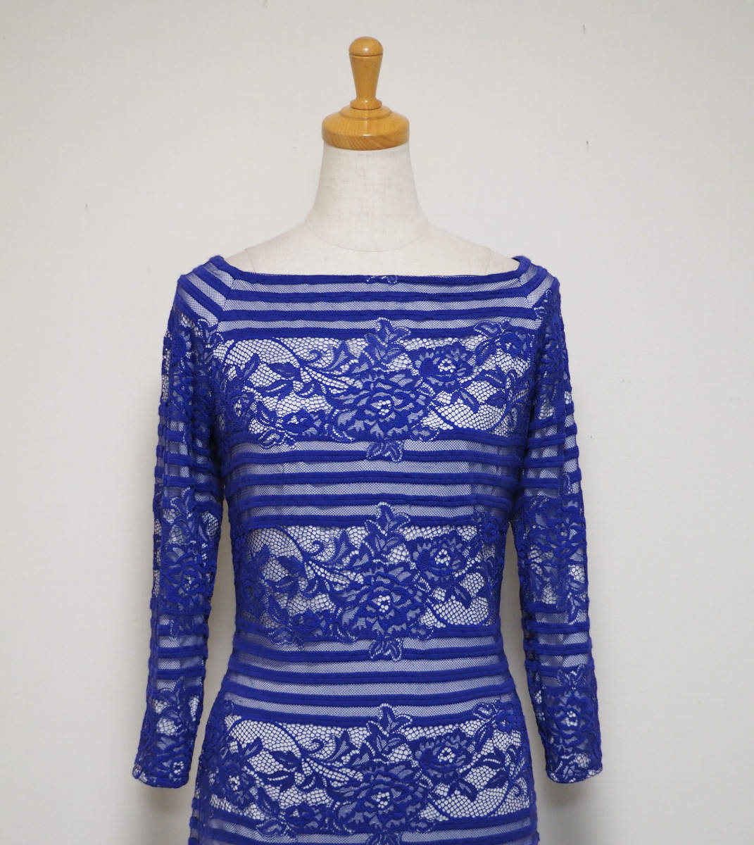 TADASHI SHOJI　タダシショージ　ROYAL BLUE & IVORY　ワンピース　「８ 」/ １１−１３号程度