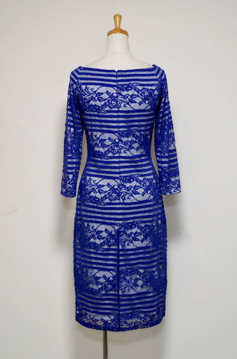 TADASHI SHOJI　タダシショージ　ROYAL BLUE & IVORY　ワンピース　「８ 」/ １１−１３号程度