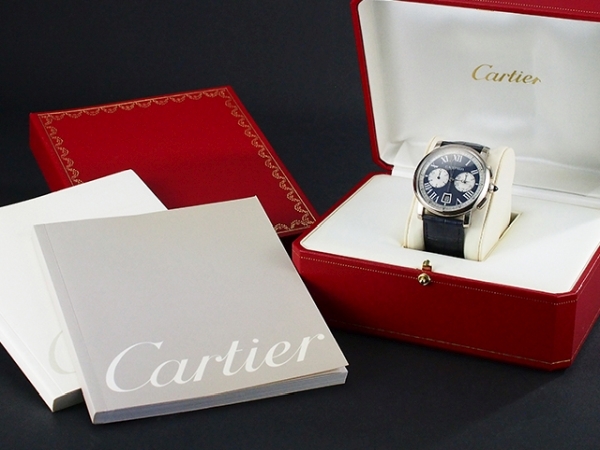 Cartier ロトンド ドゥ カルティエ クロノグラフ 300本限定 W1556239 K18WG 仕上済 箱・保証書付_画像7