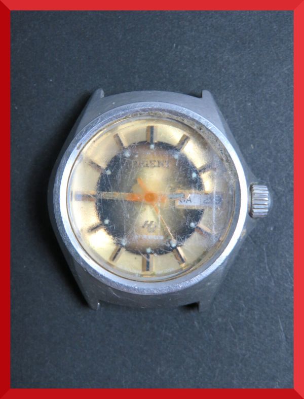オリエント ORIENT 21石 自動巻き 3針 デイデイト Y489128-6A 男性用 メンズ 腕時計 V45 ジャンクの画像1