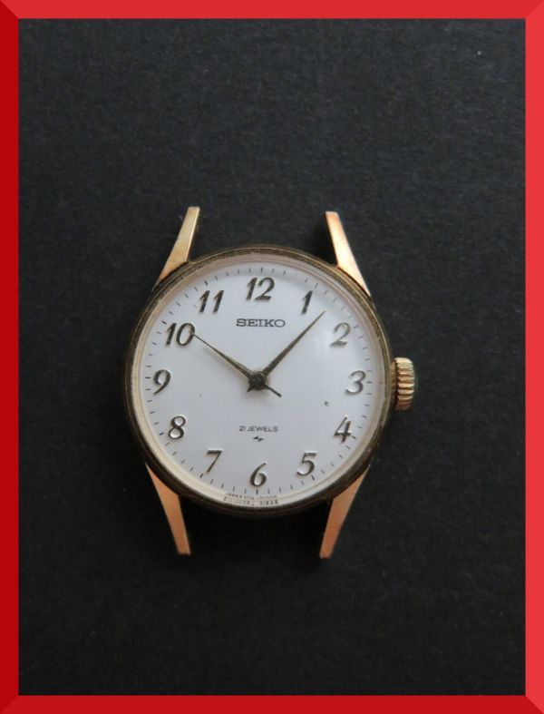 セイコー SEIKO 21石 手巻き 3針 1104-0031 女性用 レディース 腕時計 V168 稼働品