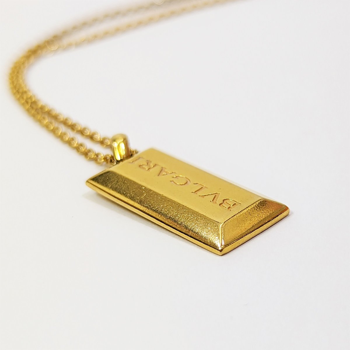 ブルガリ BVLGARI インゴット ネックレス YG 750 イエロー ブルガリ BVLGARI インゴット ネックレス YG 750 イエロー