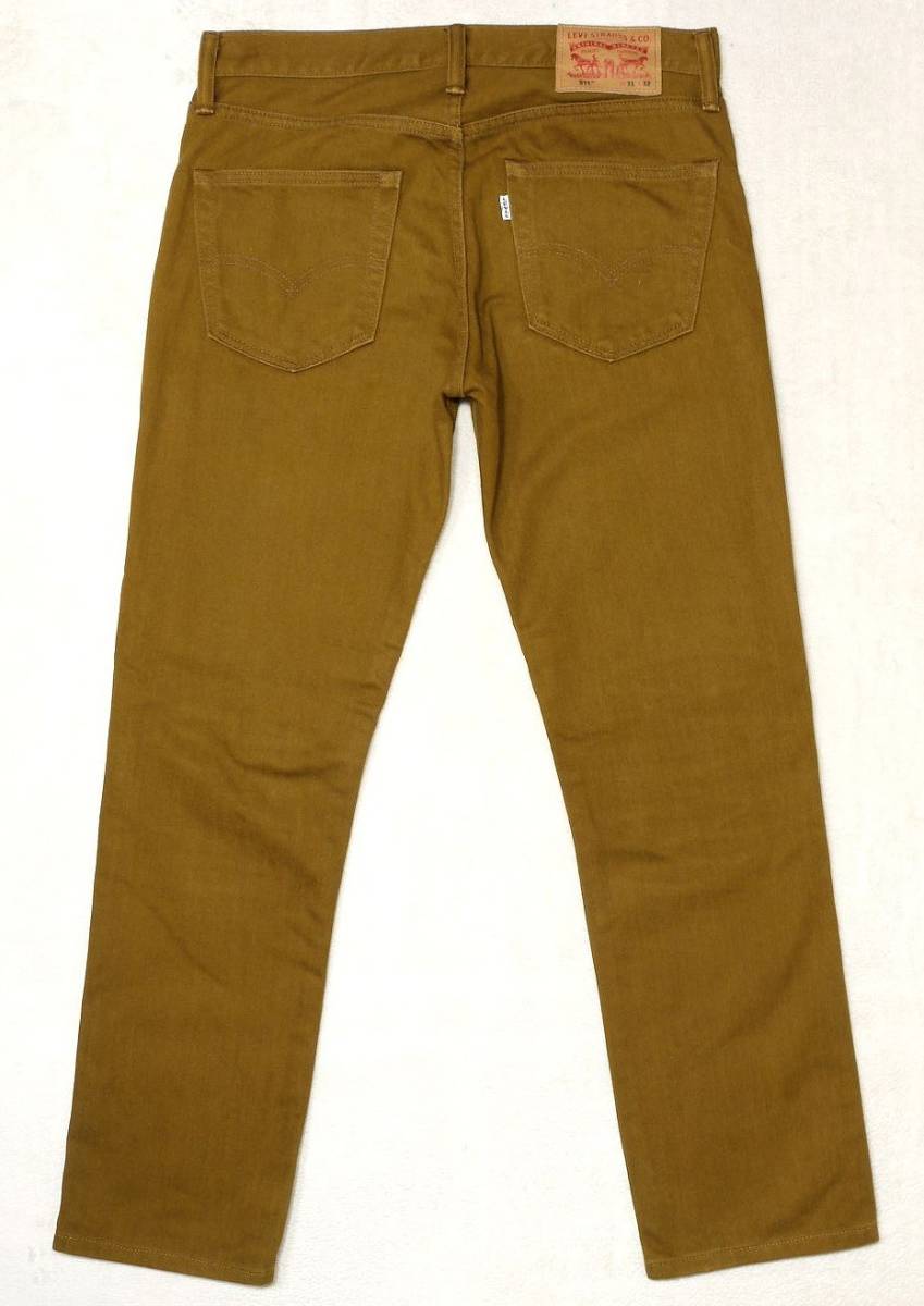 * Levi's Levi\'s 511TM цвет Denim брюки мужской тонкий охра W31 полный размер W84 см длина ног 71.5 см 
