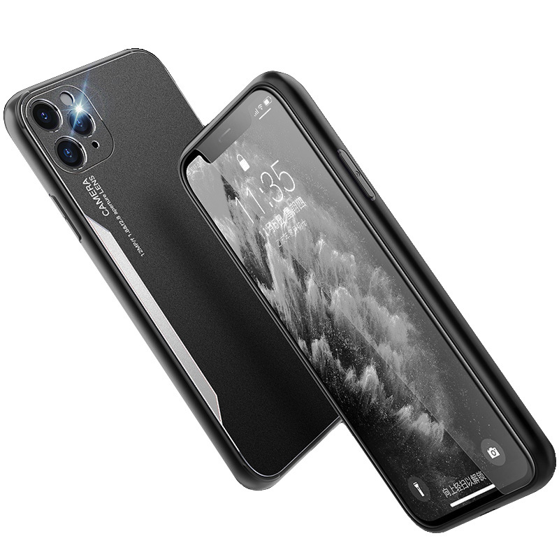 iPhone 11 6.1インチ メタル+TPU シルバー 耐衝撃 指紋抑制 CNC加工 アイフォン11ケース 送料無料