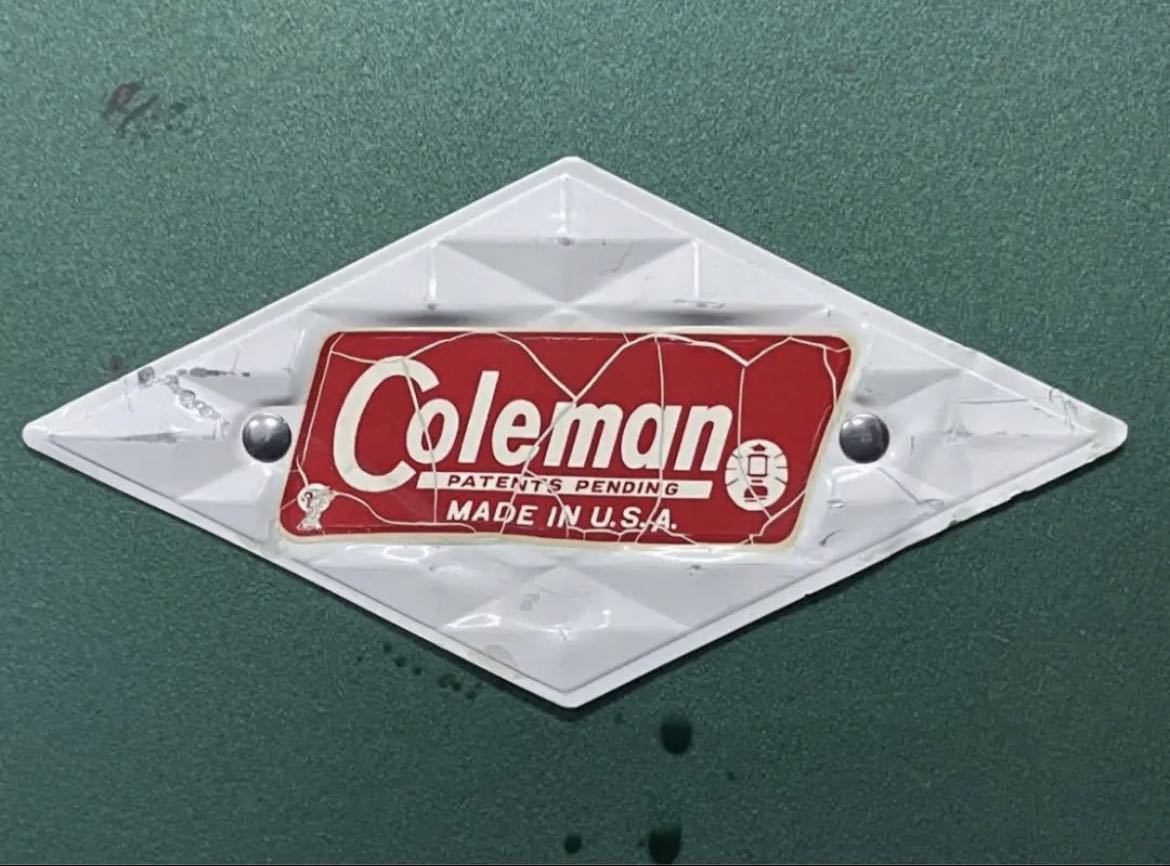極上 60'S Coleman ダイヤロゴ スチールベルト クーラーボックス 緑
