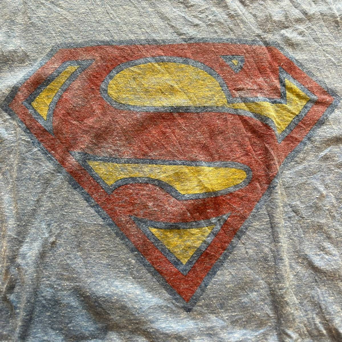 スーパーマン Superman ビンテージ 90s 00s ロゴプリント 半袖 Ｔシャツ L アメリカ USA古着 DCコミックス 青 ブルー アニメ 映画 ムービーの画像3