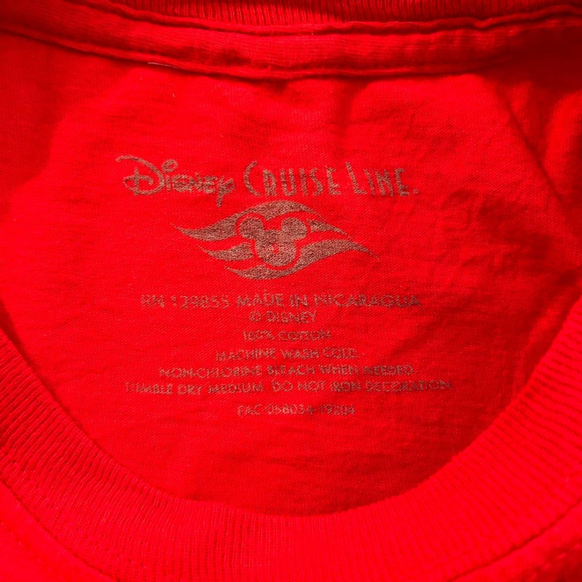 ディズニー Disney ビンテージ 90s 00s ミッキーマウス プリント Tシャツ S メンズ レディース 赤 レッド 半袖 オリジナル Mickey Mouse_画像7