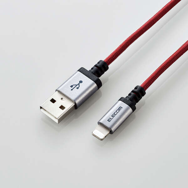 USB-A to Lightningケーブル [A-Lightning] 0.7m 断線しやすいコネクタ付け根部分の耐久力を約10倍まで高めた高耐久タイプ: MPA-UALS07RD_画像2