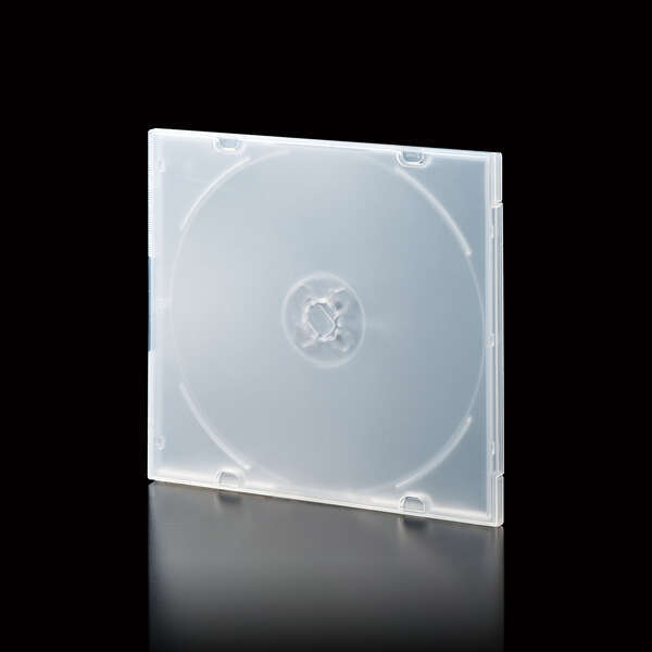 Blu-ray/DVD/CDケース 1枚収納×5PACK 割れに強いしなやかな素材を採用。コンパクトに収納できるスリムタイプ: CCD-JPCS5CR_画像3