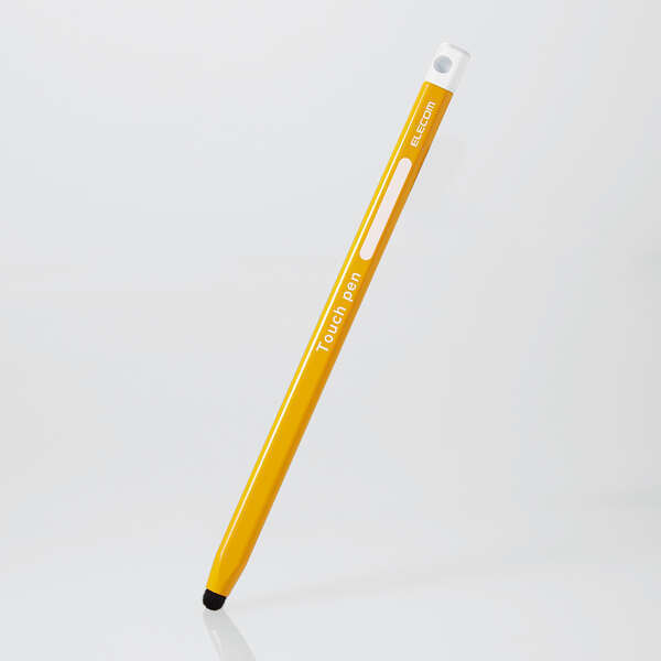 タッチペン 細軸タイプ ペン先に高密度ファイバーチップを採用し超感度を実現、三角形で持ちやすい形状: P-TPEN02SYL_画像1