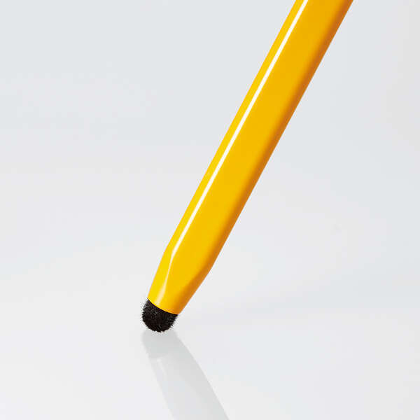 タッチペン 細軸タイプ ペン先に高密度ファイバーチップを採用し超感度を実現、三角形で持ちやすい形状: P-TPEN02SYL_画像2