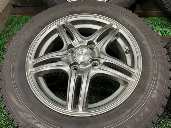 ブリヂストン　ブリザックVRX　175/65R14　アルミホイール付き　4本　5.5J　ET45/4H　100　深溝スタッドレスタイヤ　ヴィッツなど_画像3