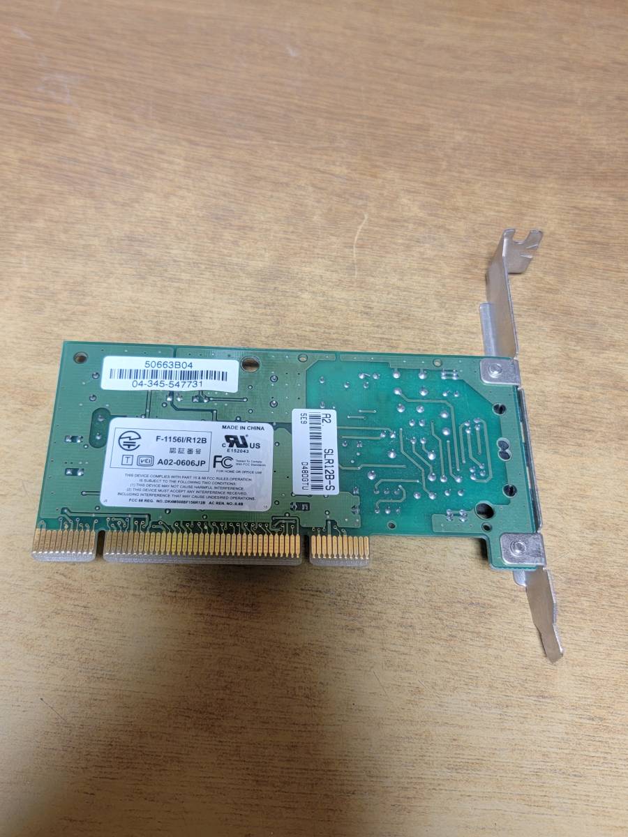 NEC SLR12B-S3 F-1156I/R12B アナログモデム・FAXモデム 56k対応 PCI ボード カード 拡張インターフェイス 動作未確認 A_画像3