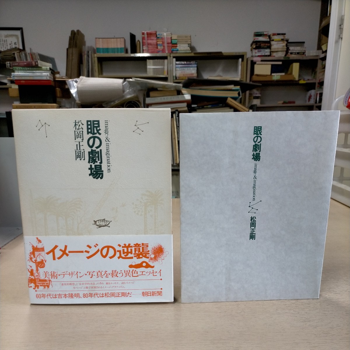 松岡正剛眼の劇場工作舎1980年〇古本/帯破れスレ傷み/函ヤケシミ傷み背